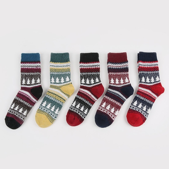 Accessories - 5 Pairs Womens Vintage Socks Cony Hair Warm Socks